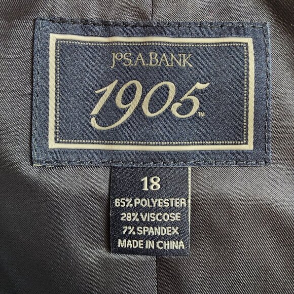 Size 18 Boys Vest Navy Blue Wedding Ringbearer Jos A Bank Kids Polyester Nwt New - Picture 4 of 17